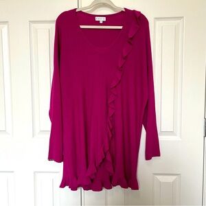Fuchsia Sweater w Ruffles